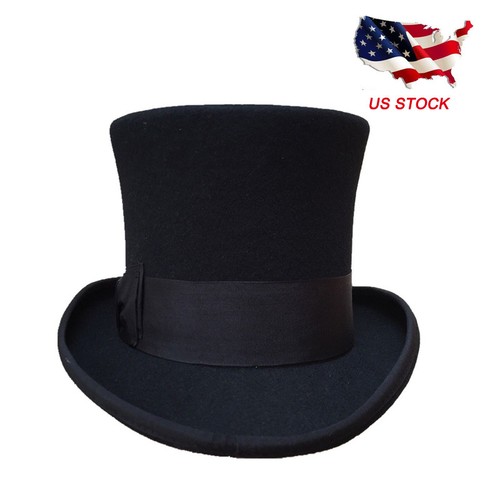 Vintage Wool Black Victorian Mad Hatter 
