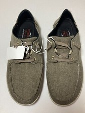 Skechers Men's Relaxed Memory Foam Slip-On Shoes, Gray  Brown 58884