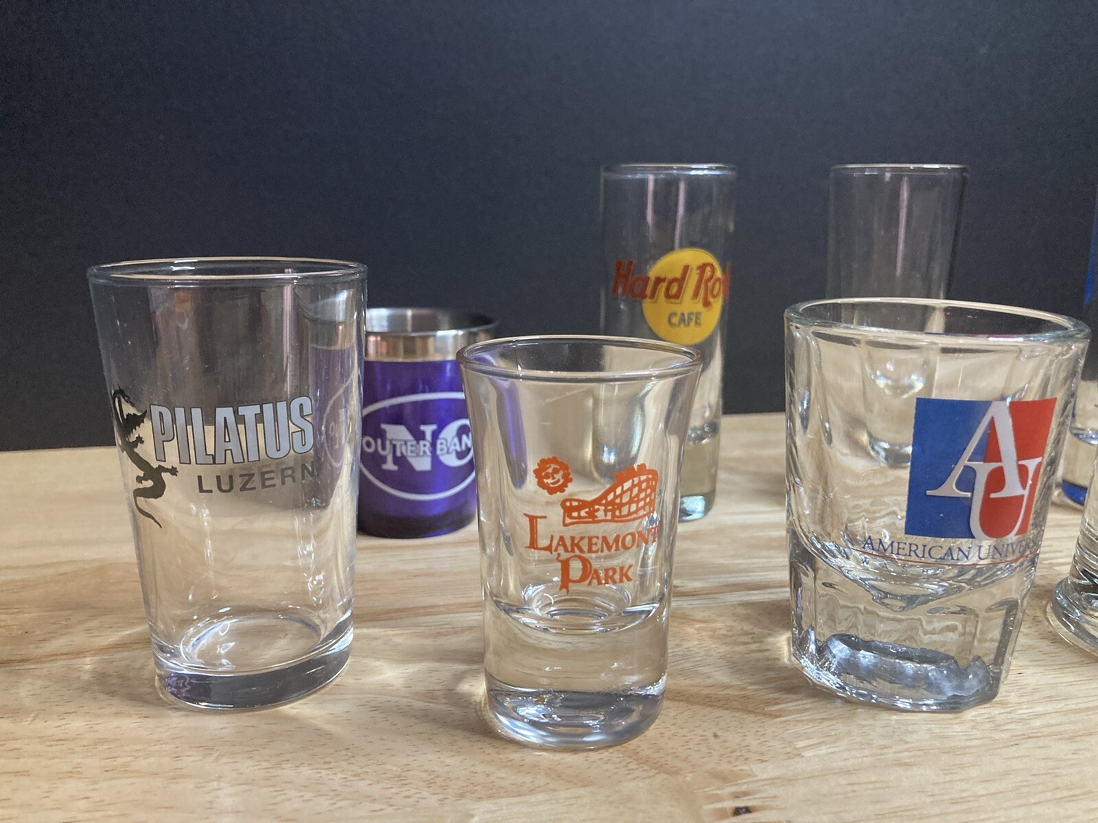 Souvenir Shot Glasses Lot of 9 Assorted Destinations, Styles & Sizes eBay