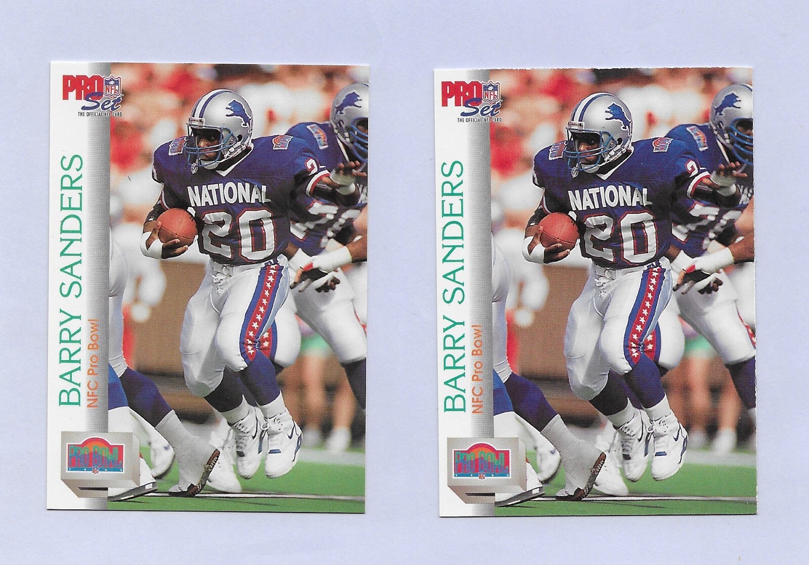 1992 Barry Sanders Pro Set Pro Bowl 421 Detroit Lions (2 Cards) eBay