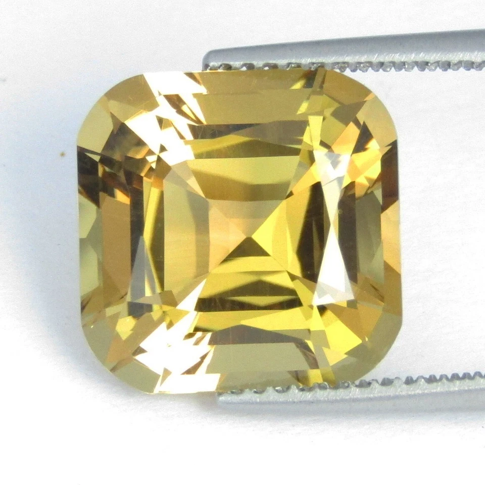 Increíble gema suelta corte cojín maestro berilo amarillo heliodor natural de 7,30 quilates 7 mm Foto 3 de 4