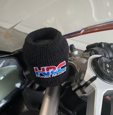 2x New Black Clutch Brake Reservoir HRC Racing Sock Cover For Honda - US Seller