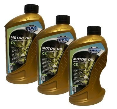 3x MPM 1Liter 0W-20 Premium Synthetic C5 Motoröl, ACEA C5, API SN Plus API SN-RC