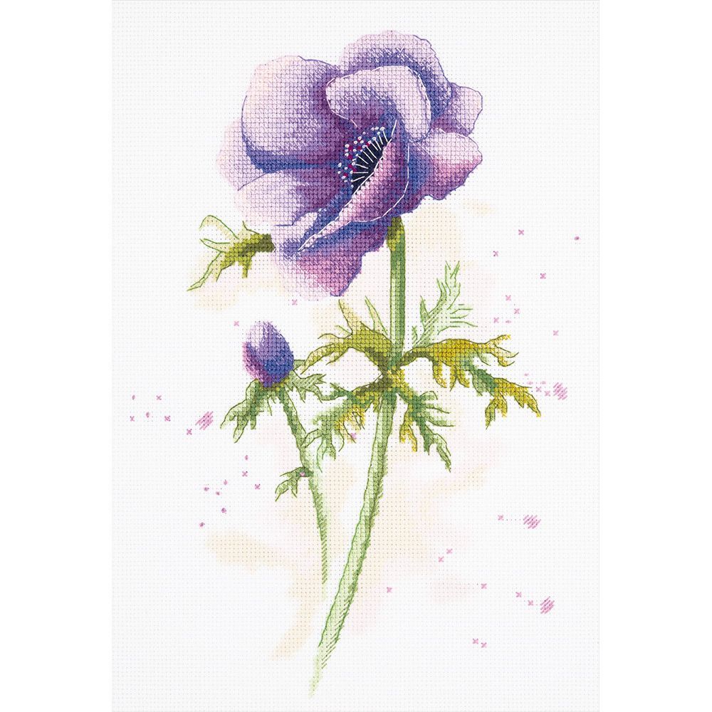 Panna counted cross stitch kit ""Anemone"" 20x29cm, DIY