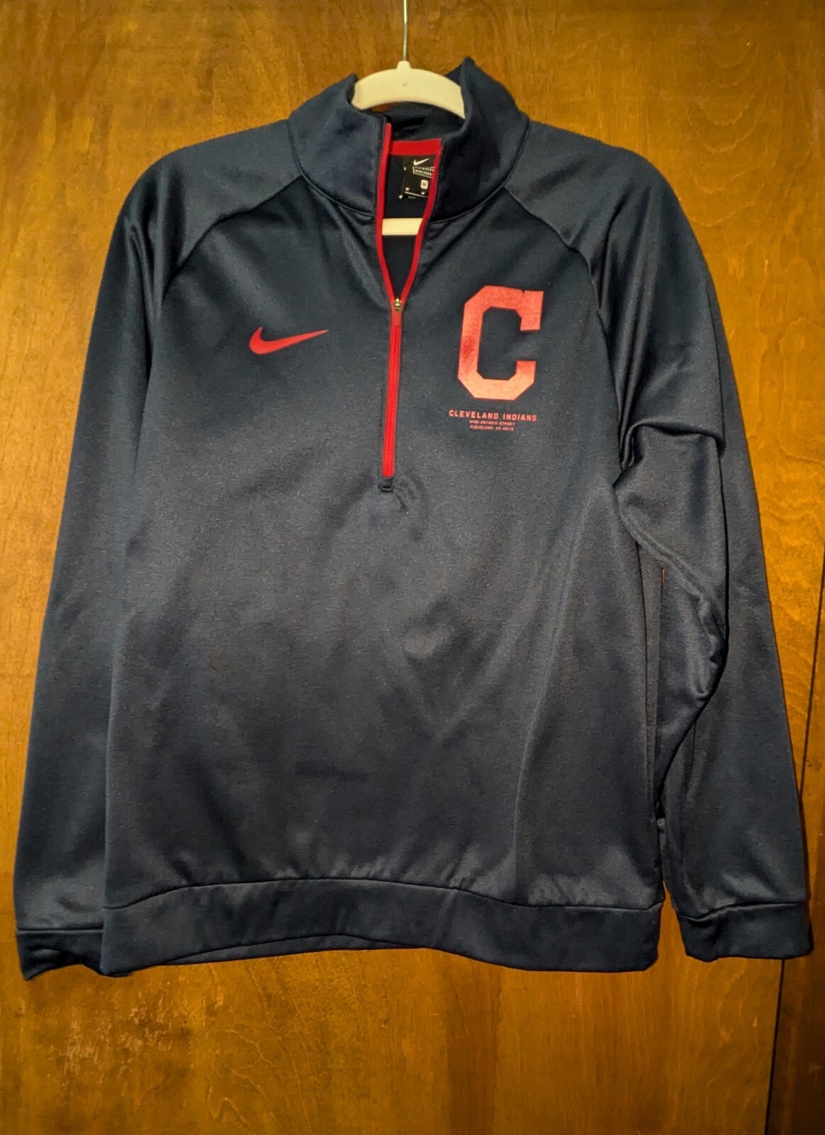 Nike Cleveland Indians Pullover Sz Med 1 Of A Kind See Address  Rare
