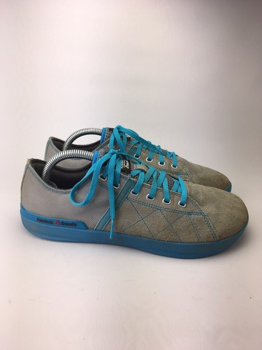 Reebok Womens Gray Suede Teal Crossfit 