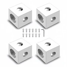 4pcs 2020 Corner Bracket Cube Connector Silver for 2020 Aluminum Extrusion