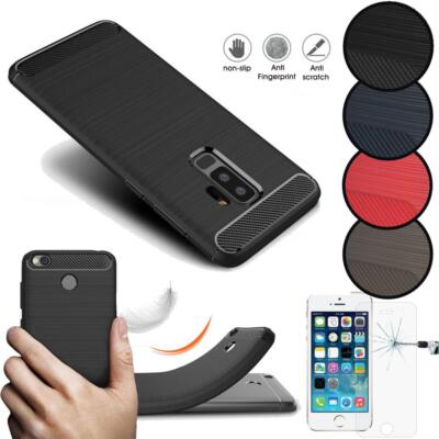 HANDY HÜLLE TPU SOFT CASE CARBON FIBER MUSTER BRUSHED DESIGN FLEXIBEL ANTI SHOCK