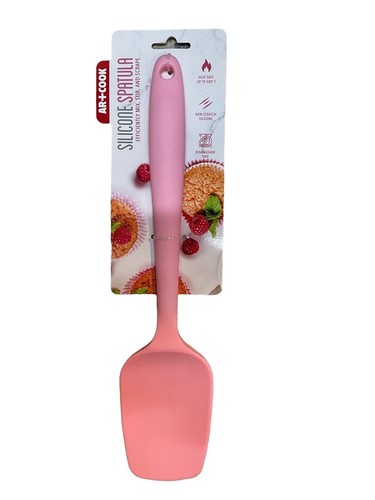 Set 2 Spatole In Silicone Con Manico Legno - Testa Flessibile Antiaderente, Resistente Al Calore, Per Cucinare, Mescolare, Pancake, Dimensioni 29 E 34 Cm