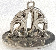 Vintage Art Nouveau style Scrolling Open-work Decorative Watch Fob