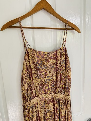 Free People Valerie Floral Maxi Boho Dress Tiered Size S - Picture 3 of 9