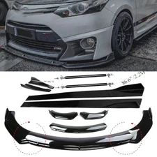 For Toyota Camry SE XSE Front Bumper Lip Spoiler Splitter Body Kit+Side Skirt