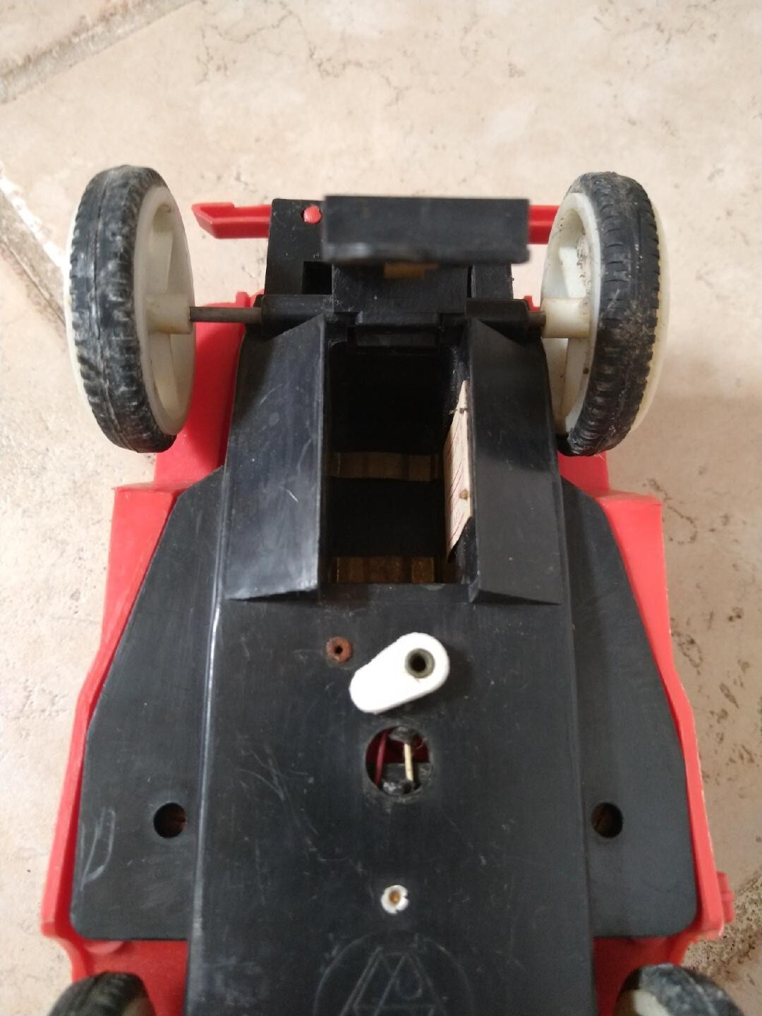 Vintage Cragstan Red Plastic Jeep Battery Operated Hong Kong