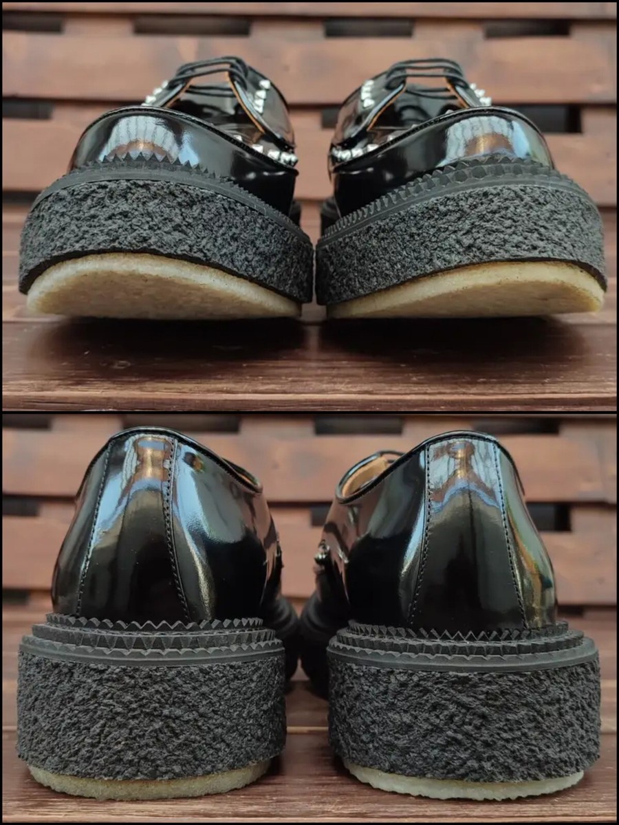 GIAMBATTISTA VALLI x H&M Black Patent Leather Creepers  display picture 3