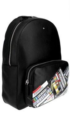 MONTBLANC Meisterstück Black LTHR Mix Tapes Graphic Motif Backpack