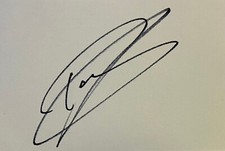 Hand signed white card of TOM DALEY, DIVING, SWIMMING autograph