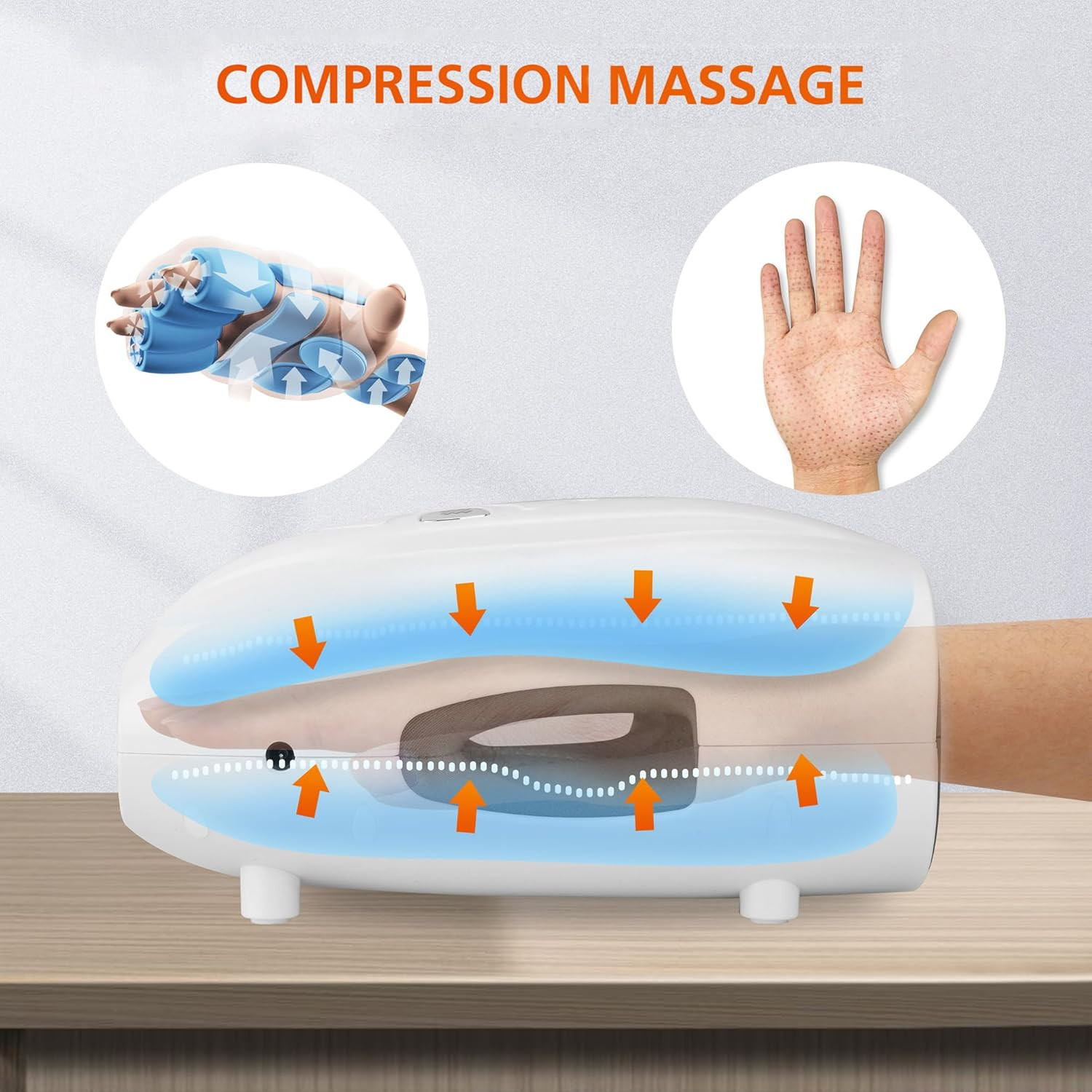 Hand Massager with Heat and Compression, FSA HSA Eligible, Vibration, Cordless H