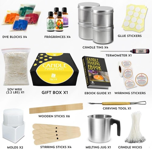 Candle Making Kit – Wax and Accessory DIY Set for The Making of Scented Candles - Picture 2 of 8