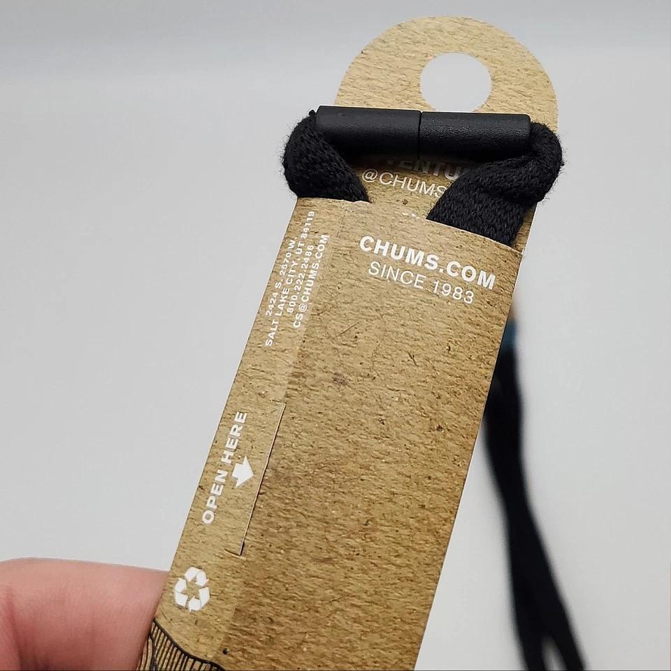 Paquete de 2 retenedores de gafas Chums Breakaway 13002100 de algodón negro para la mayoría de los marcos Foto 4 de 4