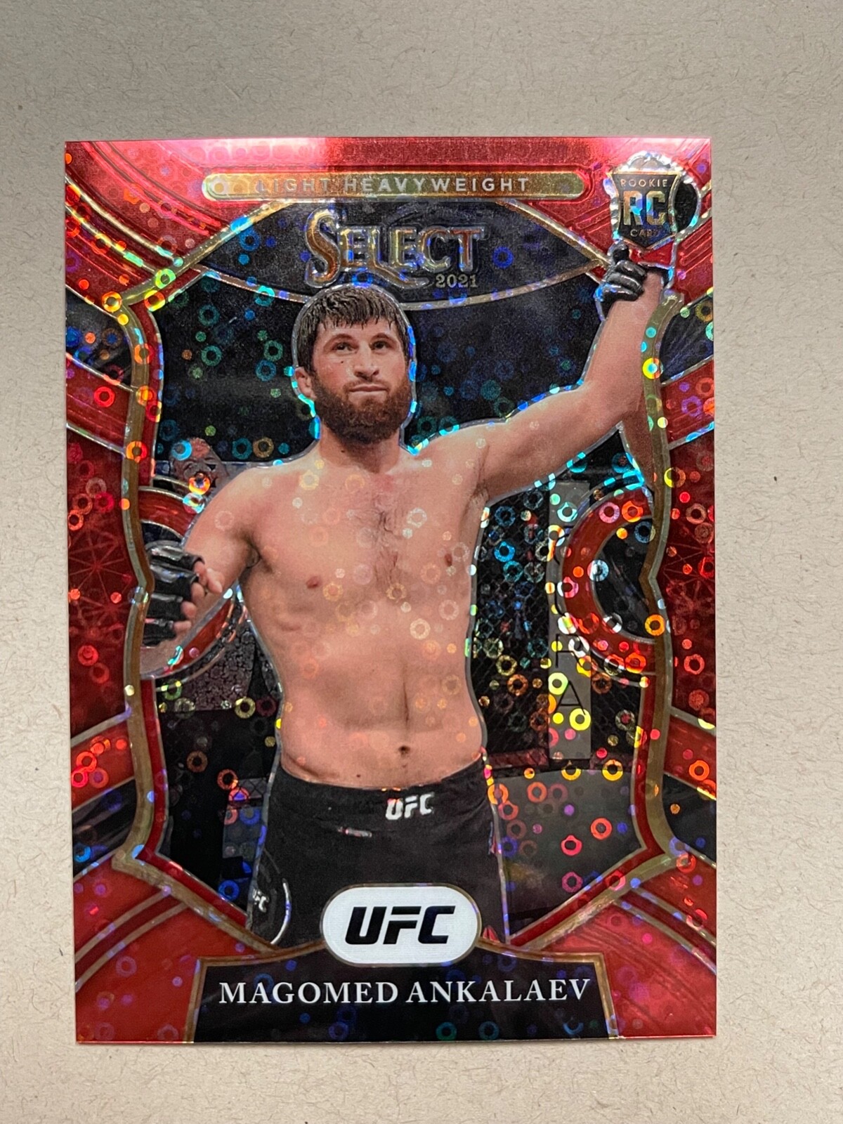 2021 Panini Select UFC Concourse Magomed Ankalaev #36 Red Disco RC #'d /199