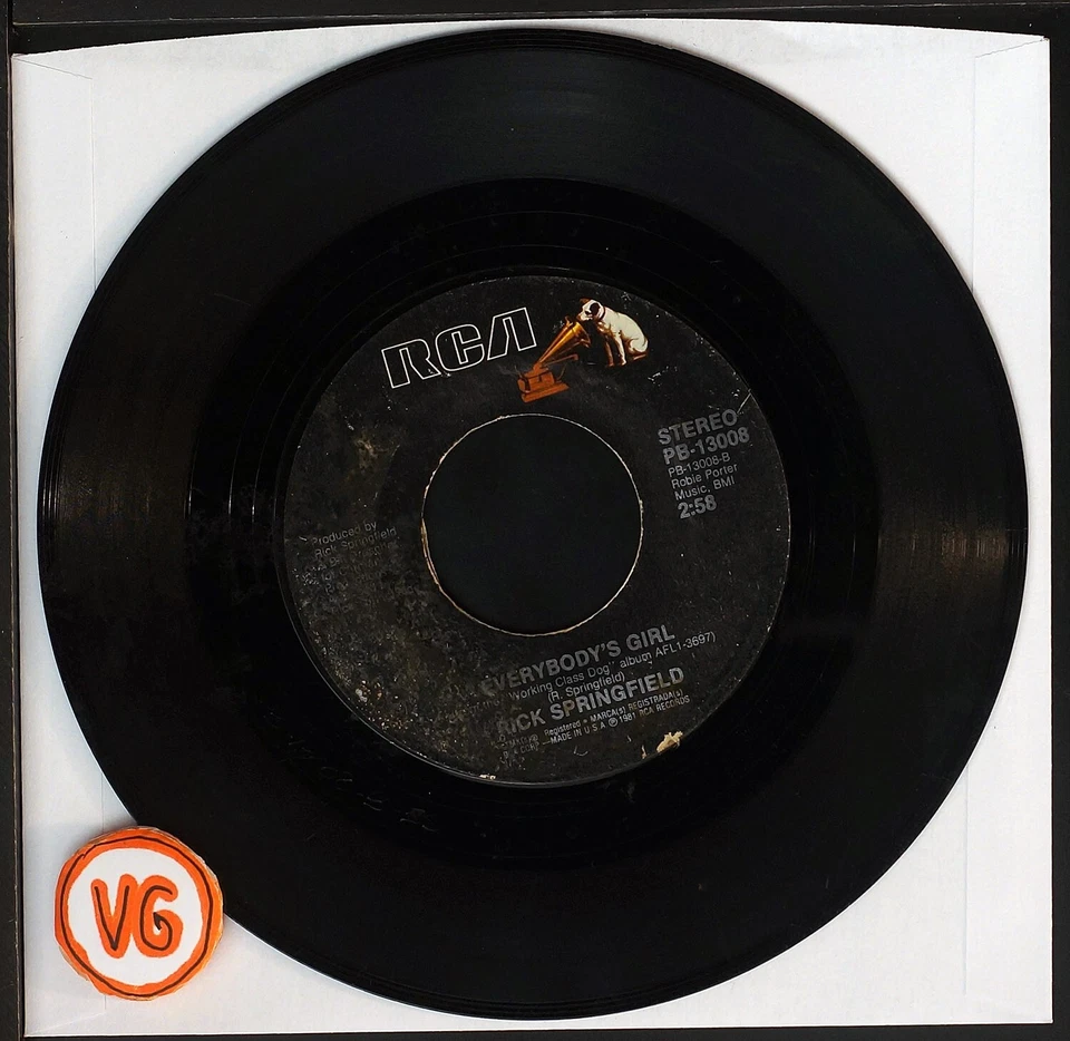 Rick Springfield - Love Is Alright Tonite - 7" single 45rpm record - Image 3 of 3