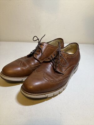 J M Wing Tip Sheepskin Dress Shoes From Brazil Size