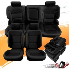 16Pcs Seat Covers Full Set Kit For 2014-2018 Chevy Silverado Crew Cab LT