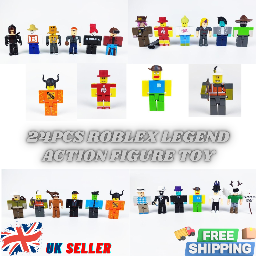 24pcs Roblox Legends Classic Noob Captain Champions Action Figures 8cm Kids  Gift