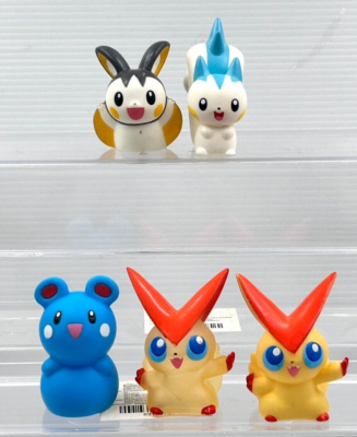 OTAGIRI 1978年ISHIGUROCLIPPER MOBILE２セット BANDAI Pokemon Azurill Pachirisu Emolga Victini Finger Puppet