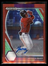 2021 Prizm Draft Picks Joshua Baez #PDP54 Hyper Red & Purple Prizm Auto