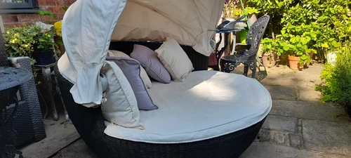 Garden Daybed Rattan Outdoor Patio And Cushions