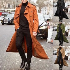 Ästhetischer Herren Loose Fit Wintermantel Stylisch Lang Trenchcoats