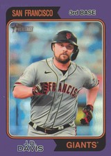2023 Topps Heritage #537 J.D. Davis Chrome Purple Refractor