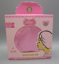 VINTAGE COSMETIC COMPANY ~ Pink Satin Sleep Cap