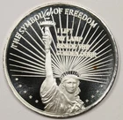 The Symbol of Freedom I Lift My Lamp Beside Golden Door .999 Silver Round 1/2 oz