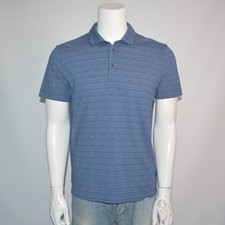 HUGO BOSS Regular Fit Knit Modal Cotton Navy Blue Short Sleeve Polo Shirt Sz XL