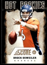 2012 Score Hot Rookies Brock Osweiler Rookie Denver Broncos #18