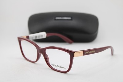 NEW DOLCE & GABBANA DG 5077 3285 BURGUNDY GOLD AUTHENTIC EYEGLASSES 52-16