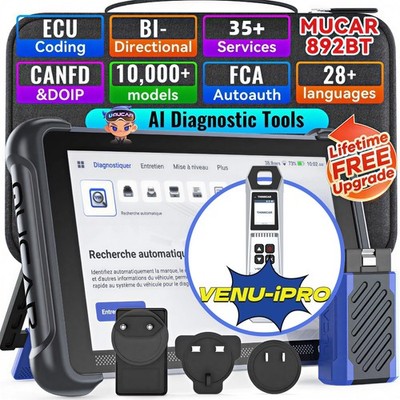 MUCAR 892BT KFZ OBD2 Diagnosegerät All System 35 Reset CANFD+ VENU iPro Deutsch