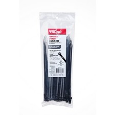 Heavy Duty 8 Inch 75 lb UV Resistant Black Cable Ties 100 Pack