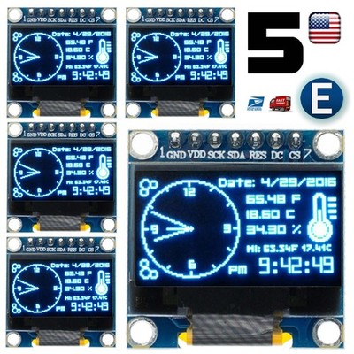 5pcs 1.3'' SPI 128X64 LED OLED LCD Display Module for Arduino Blue Color SSH1106