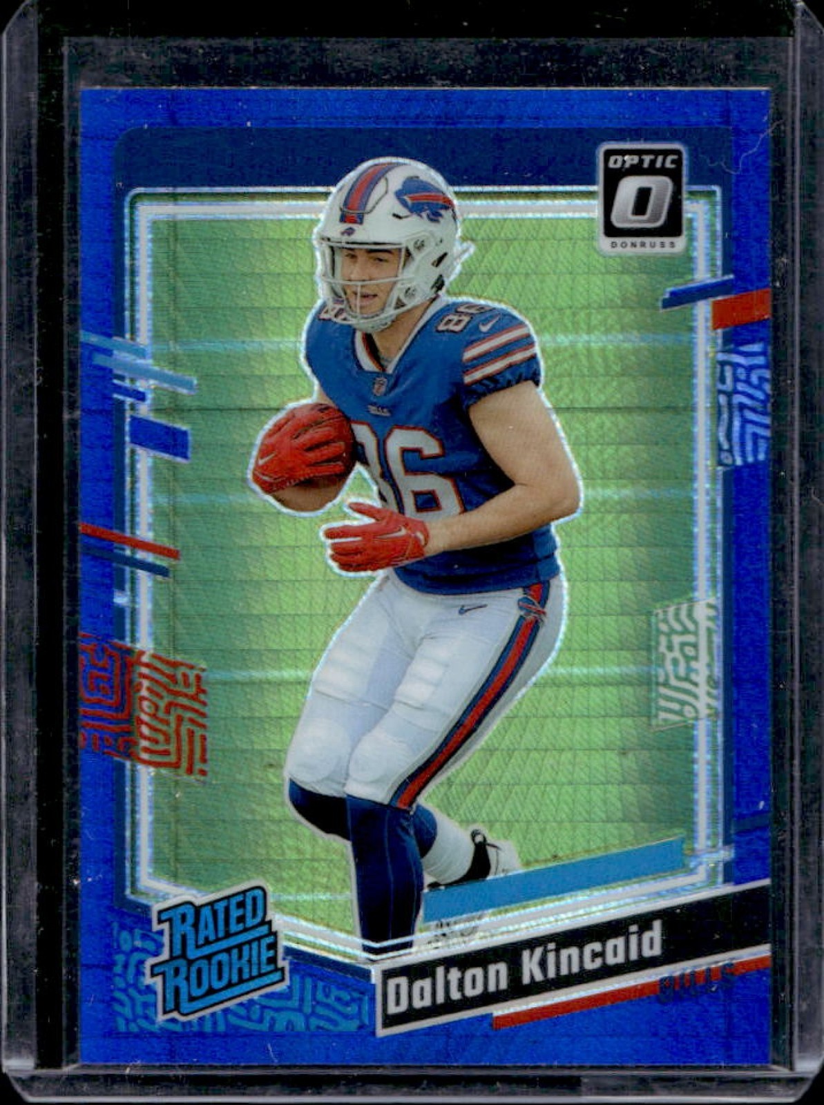 2023 Panini Donruss Optic Dalton Kincaid Blue Hyper Prizm RC Rated Rookie #211