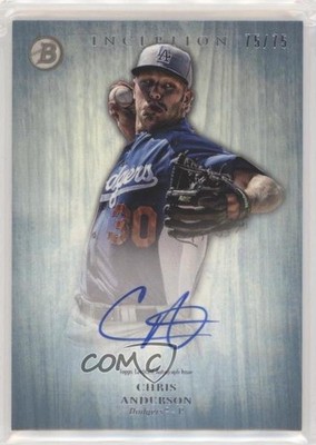 2014 Bowman Inception Prospect Blue 75/75 Chris Anderson #PA-CA Auto sh7
