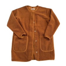 Lou & Grey for LOFT Faux Fur/Sherpa Snap Front Duster Cardigan Brown Sz XS