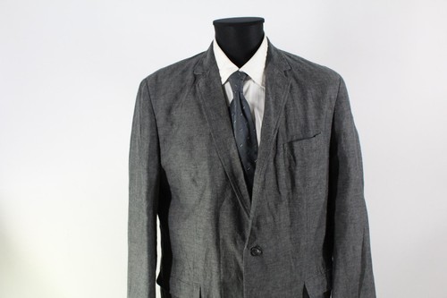 Charles Vögele graues Sakko Gr.27/XL Leinen Baumwolle Top Zustand
