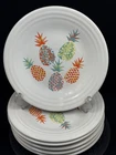 Fiesta Ware Pottery Homer Laughlin Hawaiian Pineapple Six (6) Luncheon Plates 9”