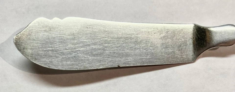 John Henry Tyler & Co. Richmond Virginia moneda plata cuchillo mantequilla, c.1860s Foto 2 de 4