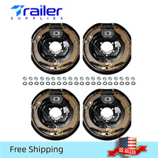 Trailer Electric Brakes 12"x2" – 4-Pack Self-Adjusting Assemblies – Fits 7K Axle