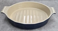 NEW Williams-Sonoma Emile Henry France Oval 13" x 9" Navy Blue Baking Casserole