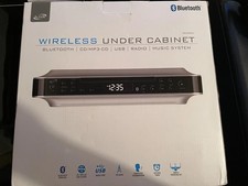 NIB Wireless Under Cabinet Bluetooth Music CD mp3 USB Radio Music System
